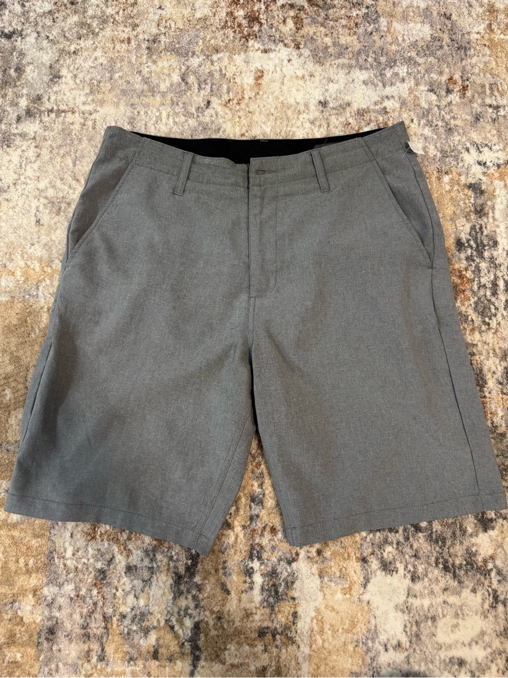 Volcom Men's Heather Gray Flat Front Shorts